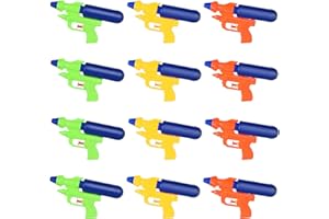 Herefun Pistola ad Acqua Piccola, 12 Pezzi Pistole ad Acqua per Bambini, Pistole ad Acqua Giocattolo, Pistola ad Acqua all'aperto Gamma di 6 Metri, Pistola ad Acqua Spiaggia Piscina Giardino