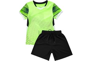 Nyeemya Kinder Jungen Trainingsanzug Sommer Sportanzug Kurzarm Rundhals Shirt Mit Shorts Kurze Sporthose Atmungsaktiv Schnelltrocknend Sportbekleidung Set