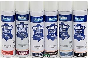 Fabbrica Chimica Unione TINTURA SPRAY COPRENTE VARI COLORI PER PELLE E LISCIA UNILAC REFLEX 75ML
