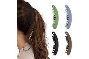 ODDERZZII 4 sztuki klipsów bananowych, spinka do włosów bananowych, bananowych, spinek do włosów dla kobiet, spinka do włosów cienkich