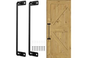 LiYiJiKeJi 2 Pz Maniglie per Porte Scorrevoli Nere, Maniglia Porta Esterna, Maniglia Porta Scorrevole, Maniglie per Porta Legno, Armadio, Credenza, Garage(280 mm)