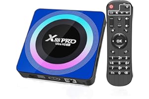 IDEALROYAL Android 13.0 TV Box, 6K 8K Android Box mit 4GB RAM 64GB ROM RK3528 Quad-Core Unterstützung WiFi6 2.4Ghz/5.0Ghz HDR10 BT 5.0 H.265 USB 2.0 3.0 3D Ethernet, Schwarz