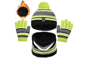 JFAN Gorra y Bufanda para Niña Invierno Set Sombrero para Bebes Conjuntos de Accesorios para Niño de 2-7 años