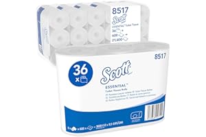 Scott Essential Papier toilette 2 épaisseurs 8517 - 36 x petit rouleaux de 600 feuilles (21 600 au total)