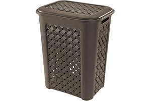 Tontarelli Porta Biancheria heria Arianna Forato lt30 Riordino e Lavanderia, Wenge, 30 Litri