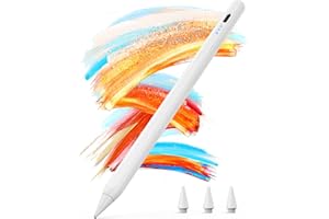 Kingone Stift für Apple iPad 2018-2025, 2X Schnellladung, kompatibel mit iPad 11/10/9/8/7/6, Pro M4/12.9/11/13", Air 3/4/5/M2/M3, mini 7/6/5, mit Magnetischer Haftung, Palm Rejection & Neigung.