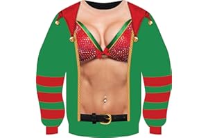 BLUE PLANET FANCY DRESS Unisex Mens Ladies Funny Christmas Jumper Xmas Sweater Santa or Elf Fun Gifts