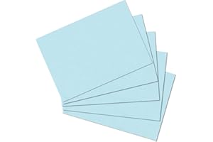 Herlitz fiszki w formacie A4/A5/A6/A7/A8, 100 sztuk A6 blanko niebieski