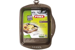 Pyrex - Asimetria - rektangulär icke-självhäftande metallugnsfat 25 x 20 cm
