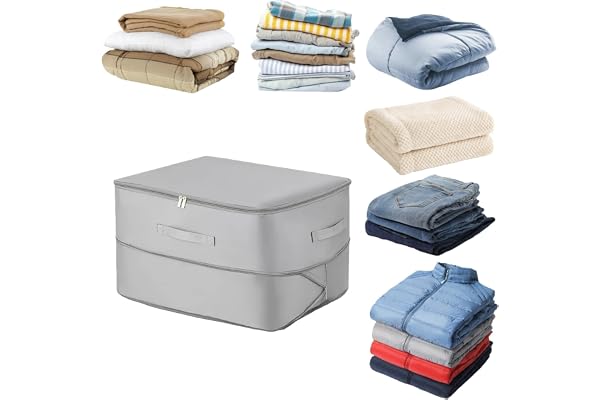 Casa Corner Sac De Compression Ultime,Sacs De Rangement Sous Vide Auto,Compressifs 66l 132l,Pour Couette,Vêtements,Double Couche,Gain De Place Maximal,Ultime Spacemaster (Gris, 66L)