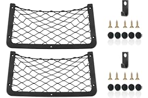 NICTSEPO Storage Nets for Campervans - 2 Pcs Elastic Mesh Van Storage Nets Pocket Holder, Van Motorhome Caravan Boat Car Storage Solutions Ideas Accessories for Storing Phone/Water Bottle/Toiletry (36 * 18cm)