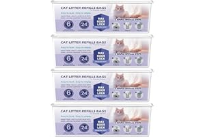 FUNUNCAT Cat Litter Refill Bags Cartridge Compatible with Litter Cat Genie Standard, Plus, XL+ and XL Pail Refills, Odor Control Cat Litter Bags, Pet Waste Bags Box Accessories, Pack of 8