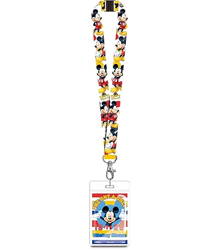 Disney Mickey & Gang Black Lanyard with Card Holder : Amazon.in