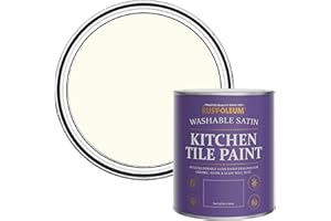 Rust-Oleum White water resistant Kitchen Tile Paint in Satin Finish - Antique White 750ml
