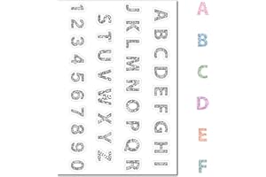 CRASPIRE A-Z Initial Letters Alphabet Clear Rubber Stamp 0-9 Numbers Transparent Silicone Seals Stamp for Journaling Card Making DIY Scrapbooking Handmade Photo Album Notebook Decor