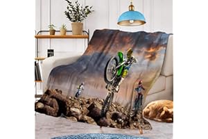 CXYXHW Decke MotorradMotiv Kuscheldecke,Warm und Flauschig Kinder Moto-Cross Decken Flanelldecke,mikrofaser Couchdecke Raumdekoration(Moto A, 150x200cm)