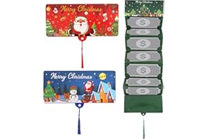 Generico 3pcs Money Envelopes For Cash Gift, Titolare Di Denaro Per Feste Di Natale, Carte Pieghevoli Festive A Favore Della Festa Con Uomo Papà Mamme Bambini Ragazzi Festival Feste