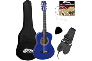 Tiger Beginner 1/2 rozmiar gitara klasyczna - niebieska gitara