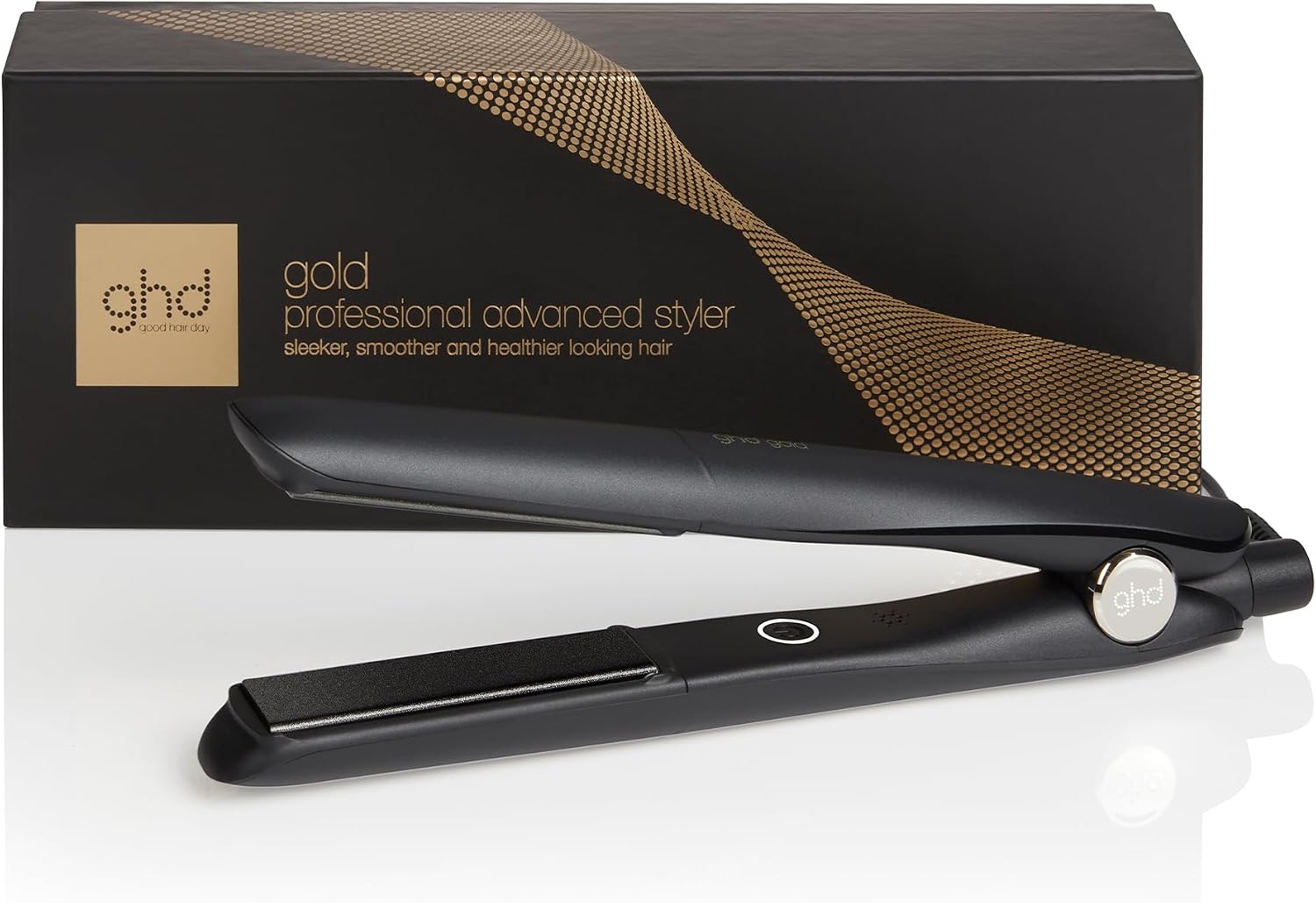 ghd Gold - Plancha de Pelo Profesional Para un Cabello Liso y Brillante - Para Todo Tipo de Cabello - Color Negro, (Enchufe Europeo)