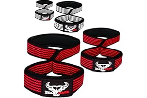 ‎BEAST RAGE BEAST RAGE Figur 8 Gewichthebergurte Professionelle gepolsterte Unterstützung Fitness Kreuzheben Powerlifter Baumwollgurte Gym Handgelenkgurte