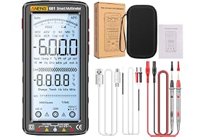 Morelian 681 6000 Counts Digital Multimeter Smart Anti-burn Rechargeable Universal Meter NCV Tester 5-inch Large LCD with Backlit Flashlight for Voltage t Resistance Capacitance Temperature