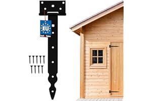 KOTARBAU® Cerniera a T, decorativa, verniciata a polvere, nero, 300 mm