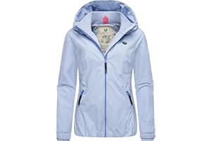 Ragwear Damen wasserdichte Übergangsjacke leichte Jacke kurz mit Kapuze Dizzie Intl XS-6XL