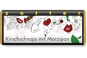 Zotter Bitter Chocolate with Cherry Brandy & Marzipan, Handmade (70 g) - Organic