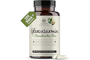 ‎SURPRESA NATURAL Surpresa Natural Glucosamin-Chondroitin-Kapseln hochdosiert I 1 x 195 Kapseln I 1500 mg Glucosamin & 1200 mg Chondroitin pro Tagesdosis I Nahrungsergänzungsmittel ohne Zusatzstoffe & laborgeprüft