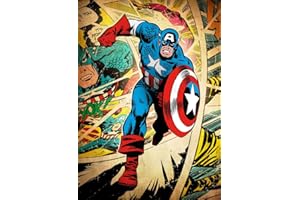 Displate - Poster en Métal - Monté sur Aimant - Marvel - Marvel Silver Age - Captain America - Taille M - 32x45cm - Matt