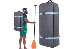 OBELUNRP Borsa per paddle Board, 35.4x17.3x9.5 pollici in tessuto Oxford zaino per paddle board con manico, borsa per paddle board gonfiabile impermeabile, borsa da surf, borsa da viaggio per l'acqua esterna