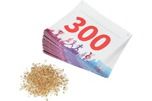 PATIKIL Tårsäker löparhaklapp nummer 18 x 15 cm, 1-300 medaljer vattentäta tävlingsnummer med säkerhetsnål för maraton sports