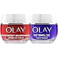 Olay Regenerist Niacinamide Day Cream Face Moisturiser SPF 30 50ml + Retinol 24 Night Cream Face Moisturiser 50ml, Skincare for Anti-Ageing, Hydration and Overnight Renewal