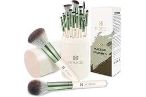 HEYMKGO Pinceaux Maquillages 15Pcs Pinceau Maquillage Diversifiés avec étuis de Rangement Poils Synthétiques de Qualité Supérieure Fond de Teint Kabuki Pinceaux Maquillages Yeux Pinceau Blush