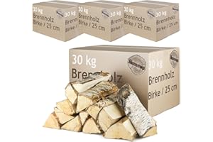 Bois de Chauffage Sélection de Bois 5-500 kg pour poêle et cheminée Poêle de cheminée Firebowl Grill Bouleau Bois de Bouleau Bûches 25 cm Flameup, Foule:120 kg