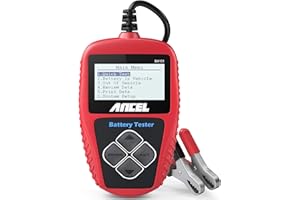 ANCEL BA101 Batterietester KFZ 12V 100-2000 CCA 220AH Autobatterie Tester Professional Agm Batteriestartergerät Batteriezustand Belastung-/Anlass-/Lade-/Batteriestemtest für Auto Boot Motorrad