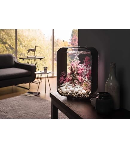 BiOrb CLASSIC 105 MCR Silver - 105 Litre Round Acrylic Fish Tank With LED Light & Remote, Pump, Filter (61cm Diameter)