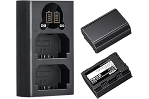 NZBS NP-FZ100 Batería 2280mAh y Cargador Dual para Sony Alpha A7III,A7IV,A7R III/A7R3,A7RIV,A7RV,A7C,A7S III/A7S3,A9,A9II,A6600,A9R,A9R,9S,FX3,FX30