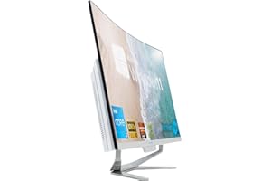 SIMPLETEK - PC All in One con Schermo Curvo 27" Core i3 Windows 11 | Mouse e Tastiera Wireless | Webcam integrata | 8GB RAM SSD 120GB