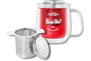 Panda tea - Panier à thé en inox - Infuseur Thé Original et Pratique pour infuser vos Thés en Vrac - Passoir à thé