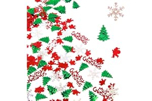 Y IRAN Yiran Christmas Confetti - Snowflake, Santa, Merry Christmas, Reindeer Table Decorations