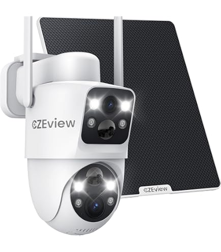 Caméra Solaire WiFi YESKANO 2K - PTZ 360°, Détection PIR, Vision Nocturne Couleur, Audio Bidirectionnel