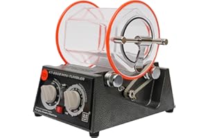 FREDERIMO Rotary Tumbler - Tamburo per lucidatura gioielli, 3 kg, con 4 controlli di velocità e timer, lucidatore rotativo