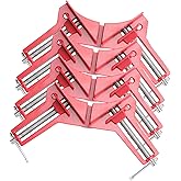 Coolty 4 Stück 90 Grad Rechts Winkel Klemme, Winkelspanner Holzbearbeitungs Klemmen Holz Metall SchweißEn Rahmenspanner Gehru