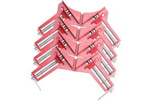 Coolty Morsetti angolari per la lavorazione del legno, 4 morsetti ad angolo retto di 90 gradi, morsa per legno regolabile, per cornici fotografiche, mobili per acquari, fissaggio ad angolo retto