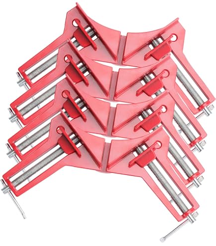 Lot De 4 Pinces à Angle Droit 90° - Mâchoires Réglables, Alliage Aluminium | Pour Assemblage Bois, Soudure, Meubles