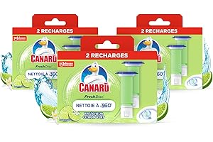 Canard Fresh Disc Recharges Multi-Parfums – Bloc Sans Cage Nettoyant WC – 6 Recharges