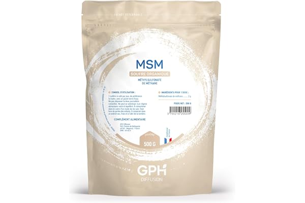 MSM - Sachet de 500 g en poudre - GPH Diffusion