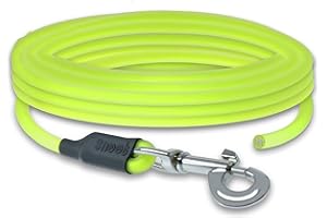 SNOOT Correa Redonda de 10 m, Correa de Arrastre, Amarillo neón, Correa para Perros, Correa de adiestramiento, Muy Resistente, repele la Suciedad y el Agua