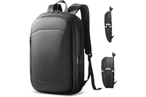 HEROIC KNIGHT Mochila Trabajo Portátil para Hombres y Mujeres Mochilas Escolares Adolescentes Ligera Delgada Extensible Impermeable para 17 pulgadas para Oficina Universidad Escuela Viajes Negocios (Negro Oscuro)